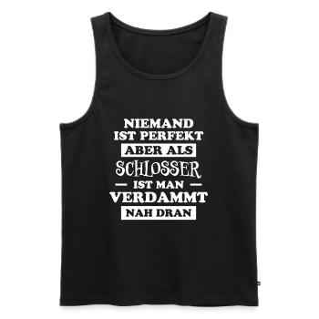 Schlosser Beruf Lustiger Spruch Schlosser Geschenk - Männer Premium Bio Tank Top - Schwarz - Vorne - Michal (187cm)