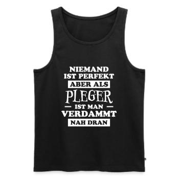 Pfleger Spruch Altenpfleger Witz Pfleger Geschenk - Männer Premium Bio Tank Top - Schwarz - Vorne - AI Model Male 178 light (178cm)