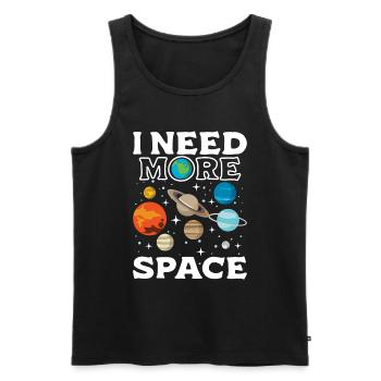 Raumfahrt Astronaut Weltall Planeten - Männer Premium Bio Tank Top - Schwarz - Vorne - Michal (187cm)