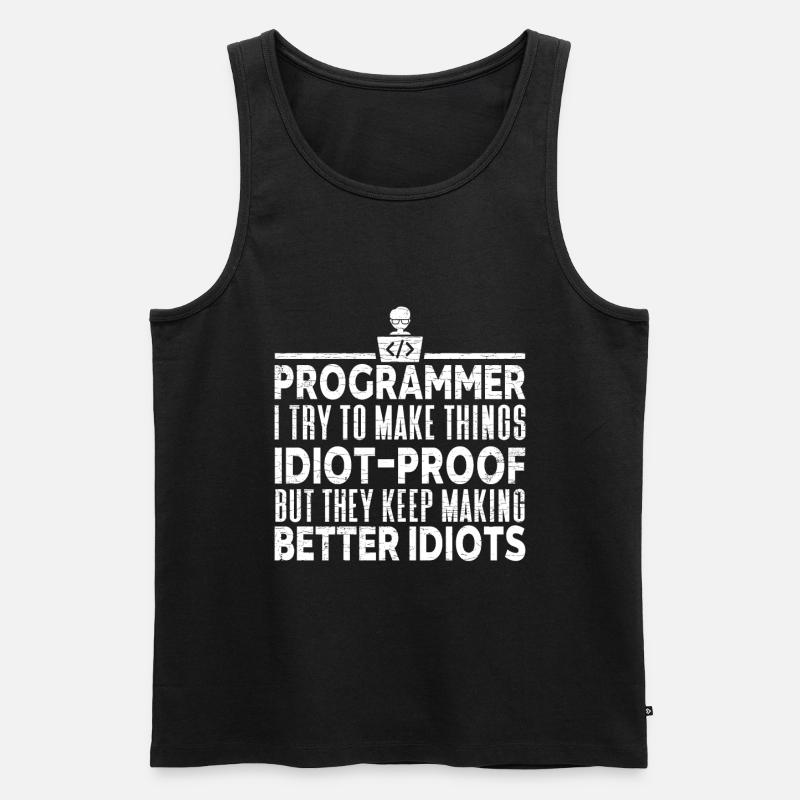 Informatiker Programmierer Coder - Männer Premium Bio Tank Top - Schwarz