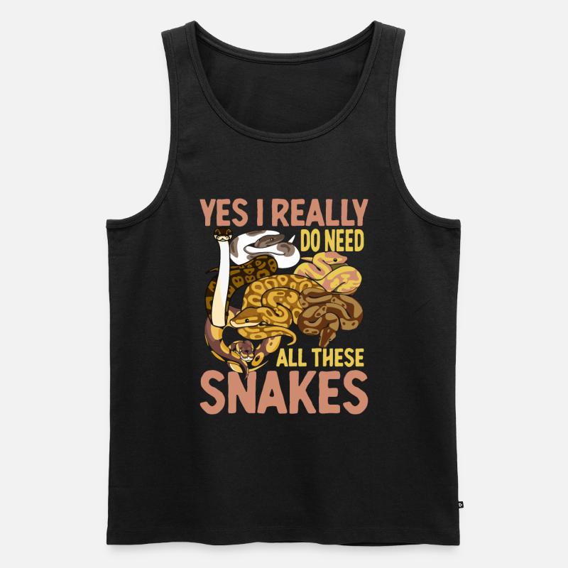 Python Schlange Geschenk - Männer Premium Bio Tank Top - Schwarz
