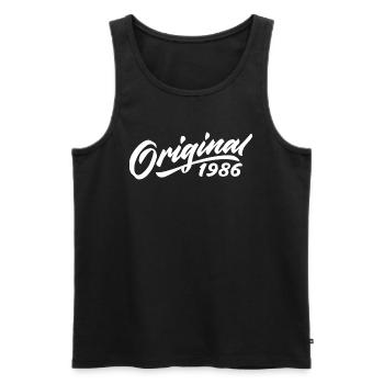 Original 1986 Birthday Gift 1986 - Men's Premium Organic Tank Top - black - Front - Michal (187cm)