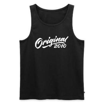 Original 2010 Geburtstagsgeschenk 2010 - Männer Premium Bio Tank Top - Schwarz - Vorne - AI Model Male 178 light (178cm)