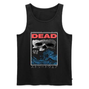 Dead see streetwear japanese symbols - Men's Premium Organic Tank Top - black - Front - Michal (187cm)