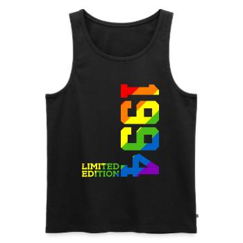 LGBTQ 1994 RAINBOW QUEER 32ND BIRTHDAY PRIDE - Men's Premium Organic Tank Top - black - Front - AI Model Male 178 light (178cm)