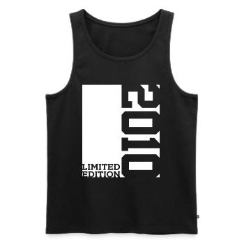 16. GEBURTSTAG LIMITED EDITION 2010 - Männer Premium Bio Tank Top - Schwarz - Vorne - Michal (187cm)