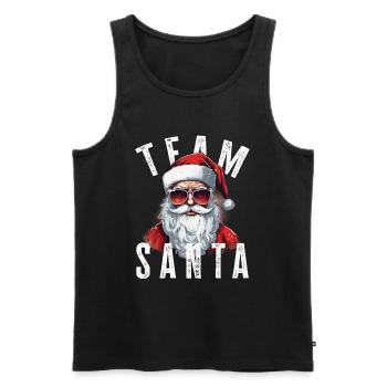 Team Santa Weihnachtsmotiv Weihnachtsmann - Männer Premium Bio Tank Top - Schwarz - Vorne - AI Model Male 178 light (178cm)
