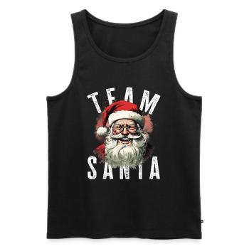 Team Santa Weihnachtsmotiv Weihnachtsmann - Männer Premium Bio Tank Top - Schwarz - Vorne - AI Model Male 178 light (178cm)
