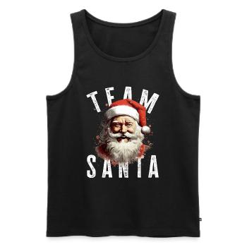 Team Santa Weihnachtsmotiv Weihnachtsmann - Männer Premium Bio Tank Top - Schwarz - Vorne - AI Model Male 178 light (178cm)