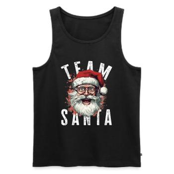 Team Santa Weihnachtsmotiv Weihnachtsmann - Männer Premium Bio Tank Top - Schwarz - Vorne - AI Model Male 178 light (178cm)