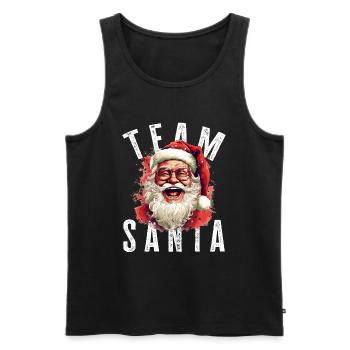 Team Santa Weihnachtsmotiv Weihnachtsmann - Männer Premium Bio Tank Top - Schwarz - Vorne - AI Model Male 178 light (178cm)