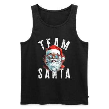 Team Santa Weihnachtsmotiv Weihnachtsmann - Männer Premium Bio Tank Top - Schwarz - Vorne - AI Model Male 178 light (178cm)
