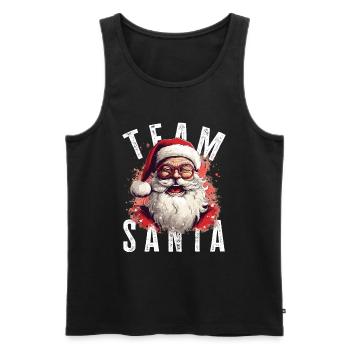 Team Santa Weihnachtsmotiv Weihnachtsmann - Männer Premium Bio Tank Top - Schwarz - Vorne - AI Model Male 178 light (178cm)