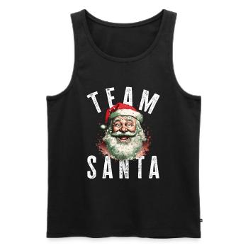 Team Santa Weihnachtsmotiv Weihnachtsmann - Männer Premium Bio Tank Top - Schwarz - Vorne - AI Model Male 178 light (178cm)