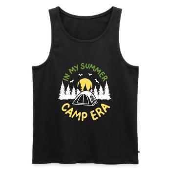 Camping Sommerlager Camper - Männer Premium Bio Tank Top - Schwarz - Vorne - Michal (187cm)