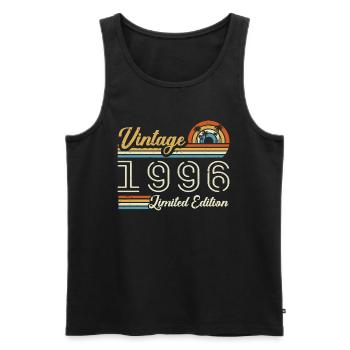 29 Year Anniversary | Vintage 1996 Gift 1996 - Men's Premium Organic Tank Top - black - Front - Michal (187cm)
