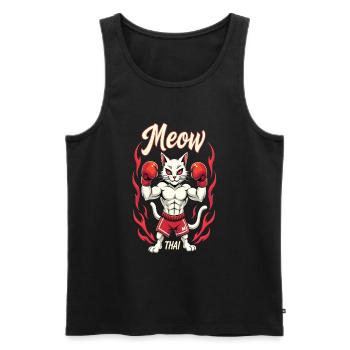 Drôle Muay Thai Boxe Muay Thai - Débardeur bio Premium Homme - noir - Devant - Michal (187cm)