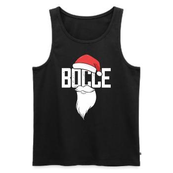 Bocce Santa Claus Bocce Ball avec Jack Bocci - Débardeur bio Premium Homme - noir - Devant - AI Model Male 178 light (178cm)