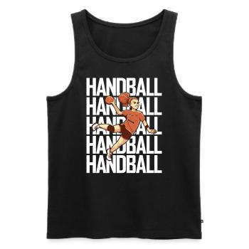 Handball Player Handball Ball Outfit Handball Player - Men's Premium Organic Tank Top - black - Front - Michal (187cm)