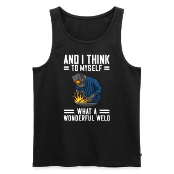 Welder saying for proud metal workers and - Men's Premium Organic Tank Top - black - Front - Michal (187cm)