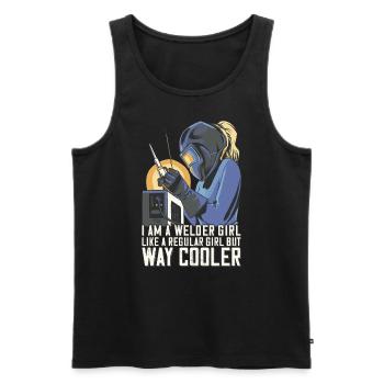 Welder Mama for welders and - Men's Premium Organic Tank Top - black - Front - AI Model Male 178 light (178cm)