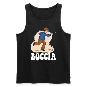 Boccia player Clothing with bocce balls Boccia - Men's Premium Organic Tank Top - black - Front - AI Model Male 178 light (178cm)