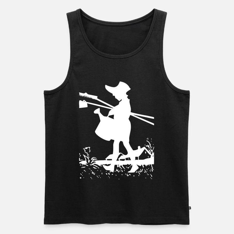 Gartenarbeit - Gießkanne - Harke - Garten - Männer Premium Bio Tank Top - Schwarz