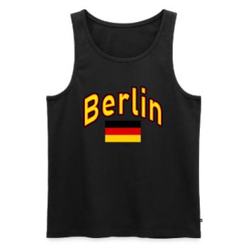 Berlin germany flag - Men's Premium Organic Tank Top - black - Front - AI Model Male 178 light (178cm)