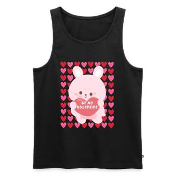 SOIS MA VALENTINE - Débardeur bio Premium Homme - noir - Devant - AI Model Male 178 light (178cm)