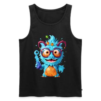 Professor Monster - Men's Premium Organic Tank Top - black - Front - AI Model Male 178 light (178cm)
