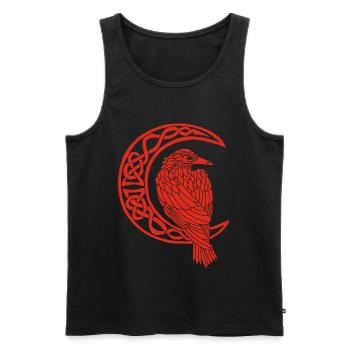 The Red Raven and the Moon - Men's Premium Organic Tank Top - black - Front - Michal (187cm)