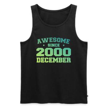 Birthday December 2000 - Gift December 2000 - Men's Premium Organic Tank Top - black - Front - Michal (187cm)