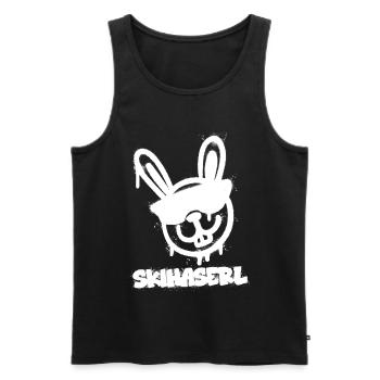 Après Ski Haserl - Skifahrerin Apres Ski Party - Männer Premium Bio Tank Top - Schwarz - Vorne - Michal (187cm)