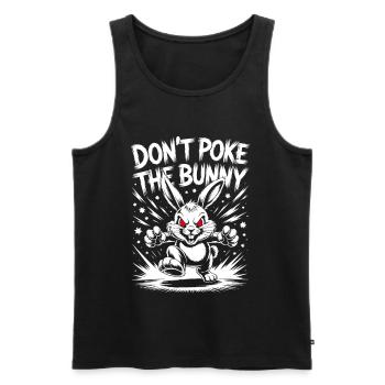 Angry Bunny Protest Design - Männer Premium Bio Tank Top - Schwarz - Vorne - AI Model Male 178 light (178cm)