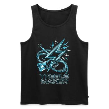Treble Maker Digital Audio Pun Musician - Men's Premium Organic Tank Top - black - Front - Michal (187cm)