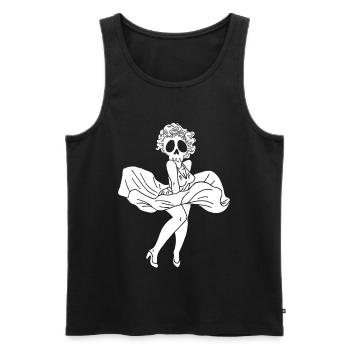 Fantôme de Marylin Monroe - Débardeur bio Premium Homme - noir - Devant - AI Model Male 178 light (178cm)