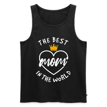 Die beste Mutter der Welt - Männer Premium Bio Tank Top - Schwarz - Vorne - Michal (187cm)