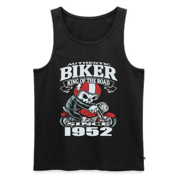Biker seit 1952 - Männer Premium Bio Tank Top - Schwarz - Vorne - Michal (187cm)