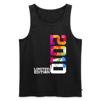 16. GEBURTSTAG LIMITED EDITION 2010 - Männer Premium Bio Tank Top - Schwarz - Vorne - Michal (187cm)