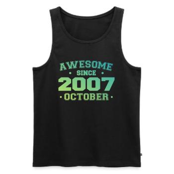 October 2007 - October 2007 Birthday Gift - Men's Premium Organic Tank Top - black - Front - Michal (187cm)