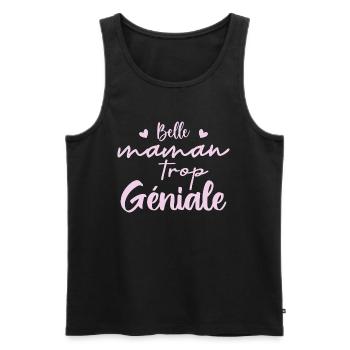 Belle maman trop geniale - Débardeur bio Premium Homme - noir - Devant - Michal (187cm)