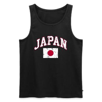 Drapeau du Japon - Débardeur bio Premium Homme - noir - Devant - AI Model Male 178 light (178cm)