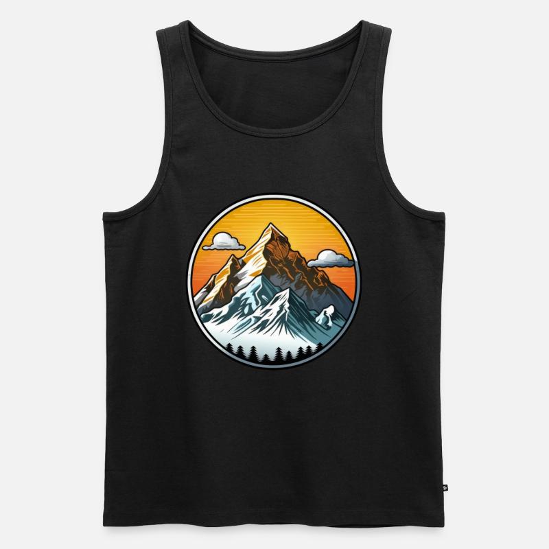 Berge - Männer Premium Bio Tank Top - Schwarz