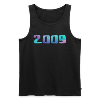 Geburtstagsgeschenk 2009 Jahrgang 2009 Retro 2009 - Männer Premium Bio Tank Top - Schwarz - Vorne - AI Model Male 178 light (178cm)