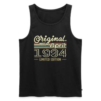April 1984 41st Anniversary Gift April 1984 - Men's Premium Organic Tank Top - black - Front - Michal (187cm)
