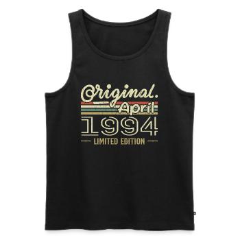 April 1994 Geschenk zum 31. Jahrestag April 1994 - Männer Premium Bio Tank Top - Schwarz - Vorne - Michal (187cm)