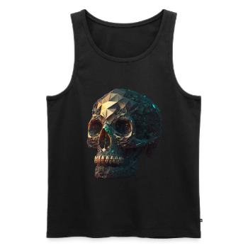 Kristallschädel Crystal Skull - Men's Premium Organic Tank Top - black - Front - AI Model Male 178 light (178cm)
