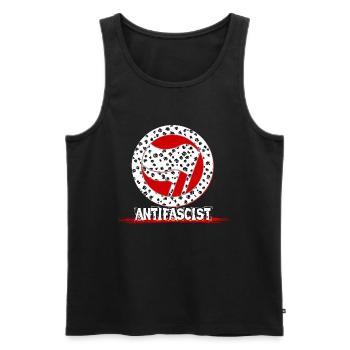 Antifaschistische Blumen Antifa Alerta - Männer Premium Bio Tank Top - Schwarz - Vorne - Michal (187cm)