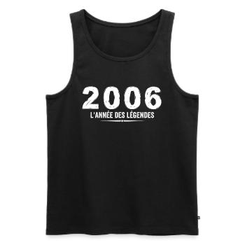 2006 Jahr der Legenden - Geschenk zum Jubiläum 2006 - Männer Premium Bio Tank Top - Schwarz - Vorne - AI Model Male 178 light (178cm)