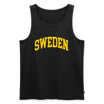 schweden - Männer Premium Bio Tank Top - Schwarz - Vorne - AI Model Male 178 light (178cm)